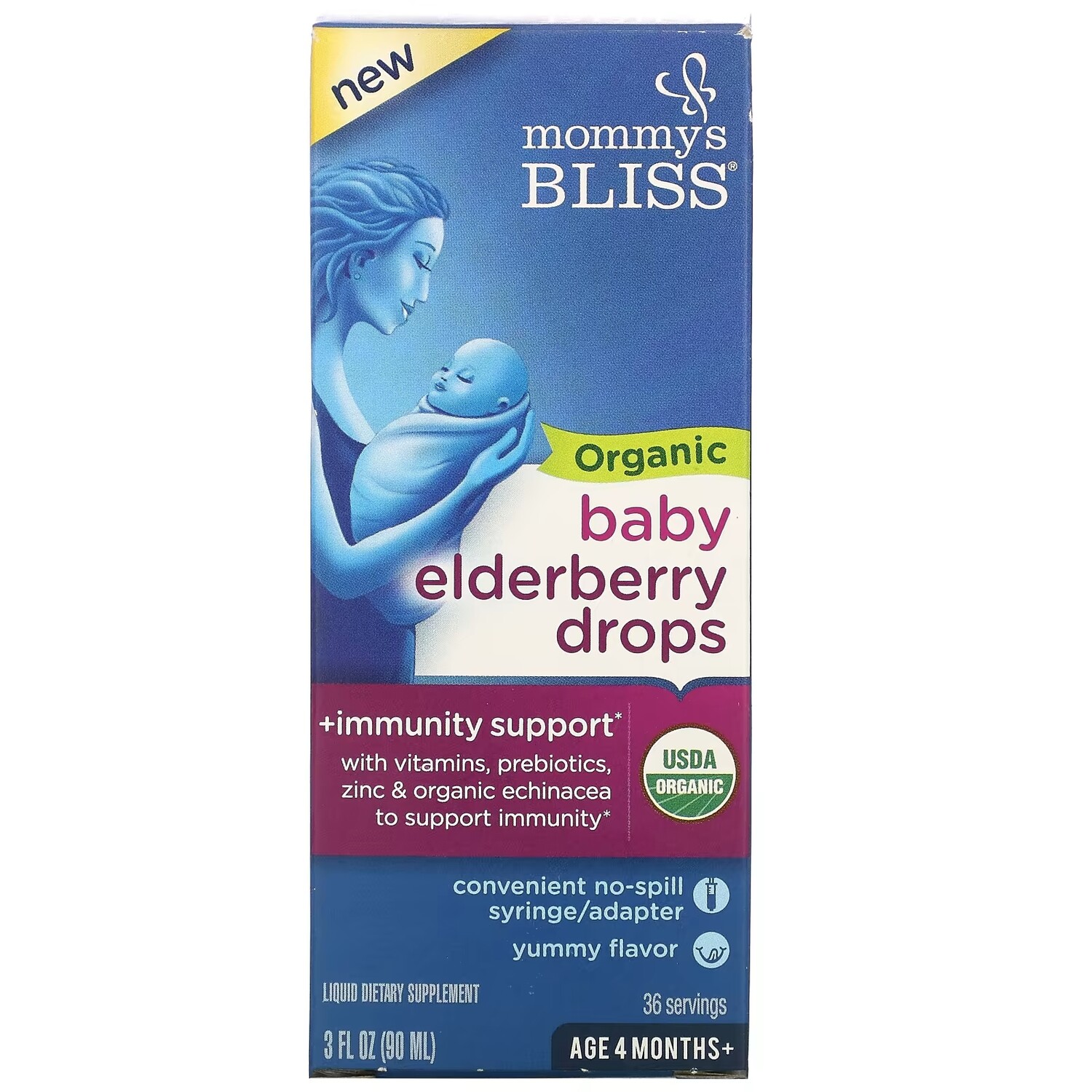 

Органические капли бузины для младенцев Mommy's Bliss, 90 мл