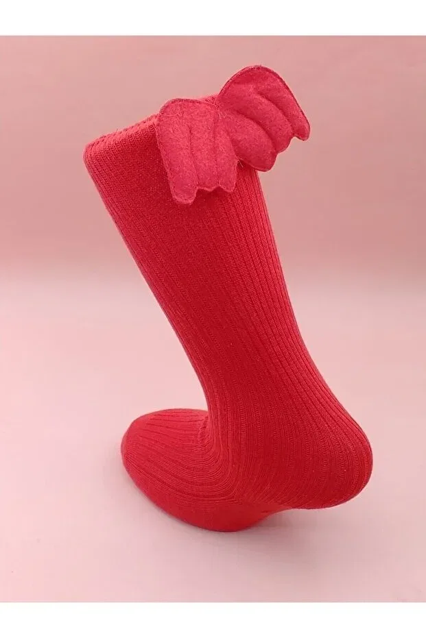 Детские носки для девочек с принтом Angel Wing Knee Socks Eses Bebe, Red