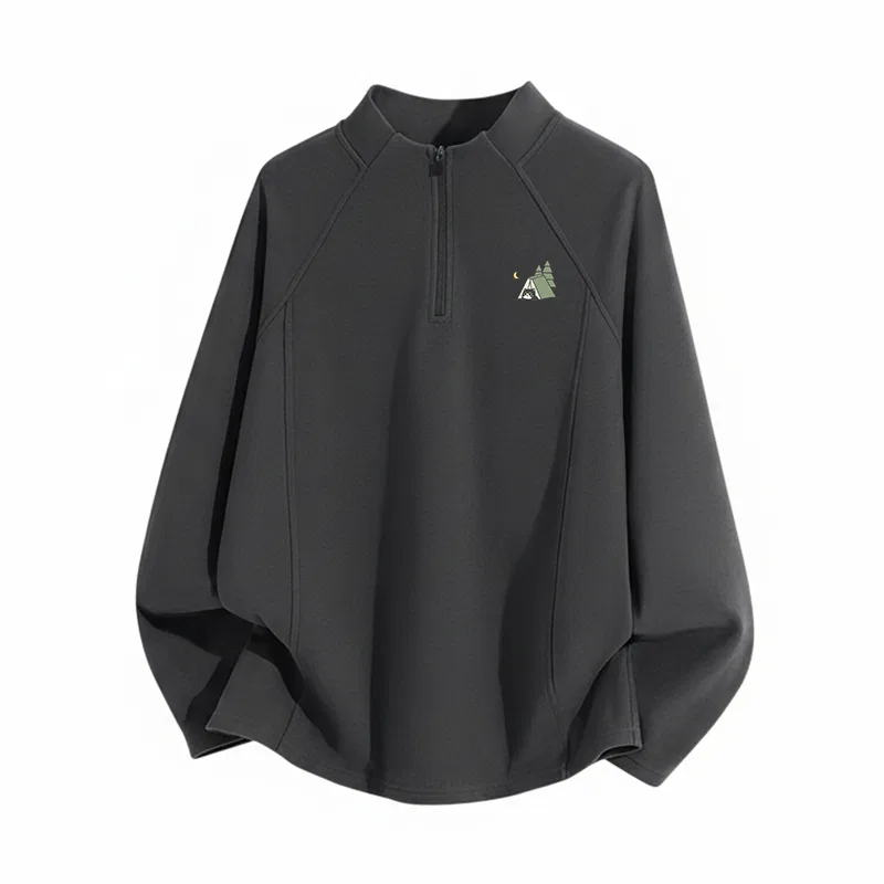 Детское футболка-лонгслив с флисовой подкладкой Tonlion, Text: Dark Gray Warm Fleece Base Layer