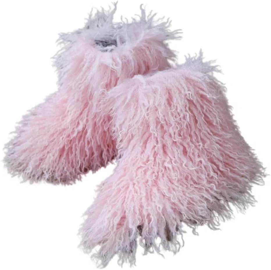 Детские зимние сапоги для девочек с искусственным мехом Auhoho, Light Pink