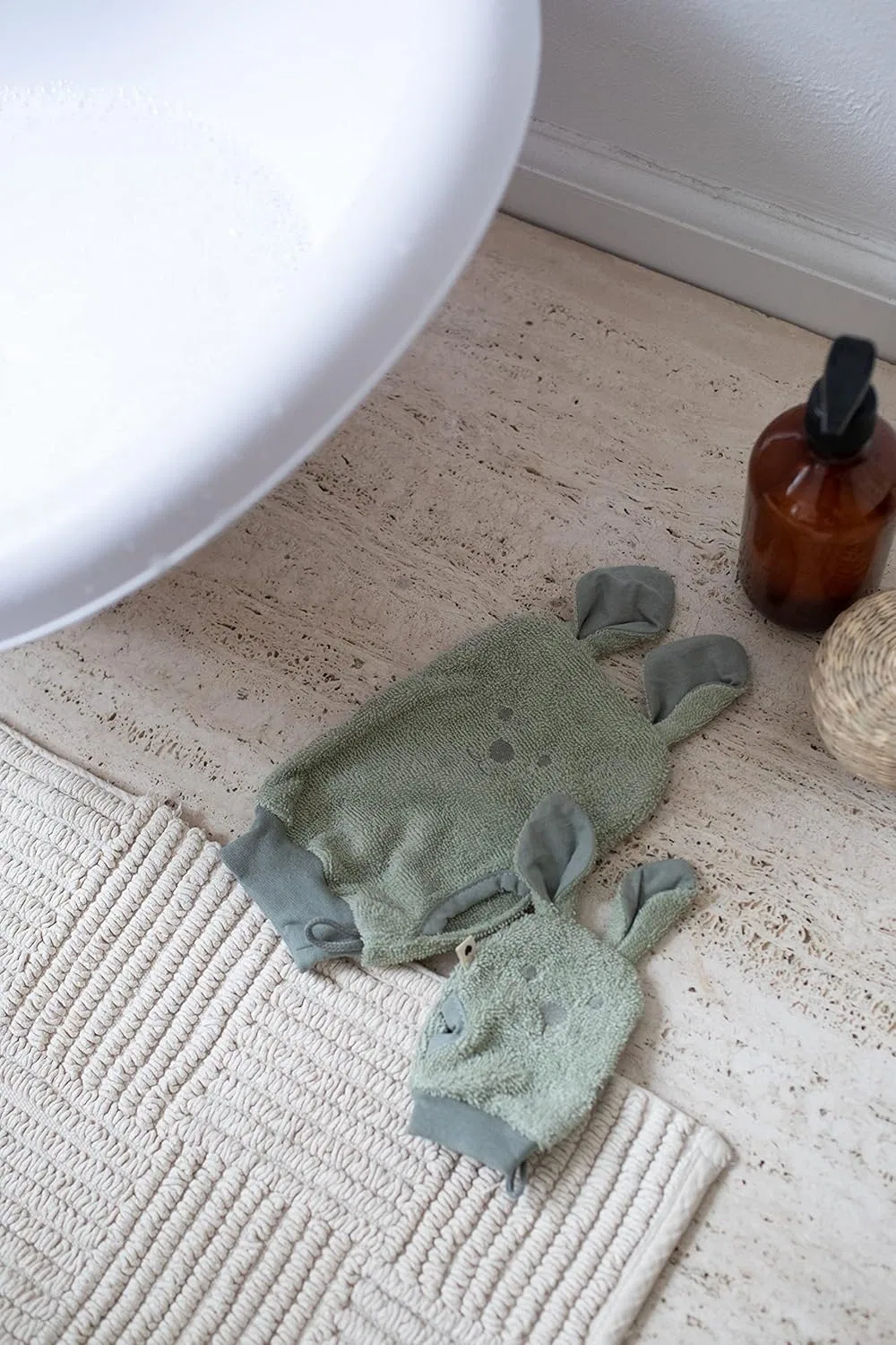 Варежки для ванны из органического хлопка, BIBS, набор из 2 штук, Woodchuck — фото 3