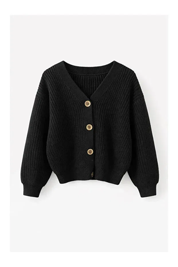 Детский кардиган с принтом Kidstalya, Black