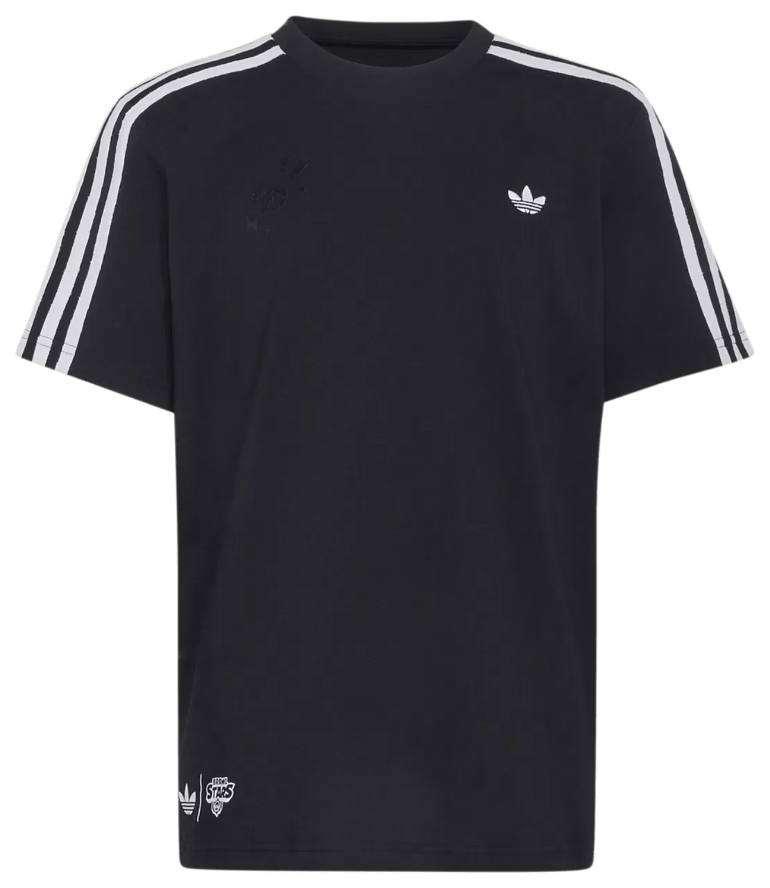 Детская футболка с принтом Brawl Stars, модель Graphic Loose, adidas, Black/White