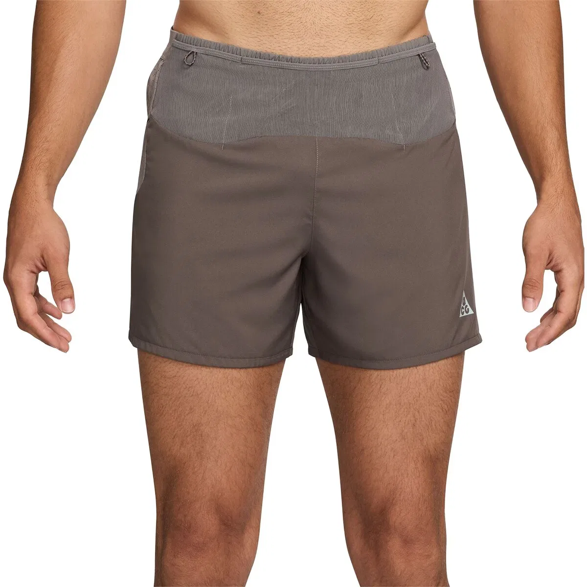 Мужские шорты беговые с интегрированным бельем Nike ACG Dri-FIT ADV Second Sunrise 5in Brief Short, Ironstone/Cave Stone/Summit White