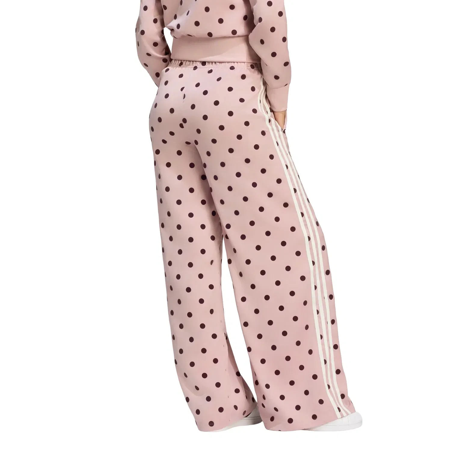 Женские брюки Satin Polka Dots Wide Leg Pant Asia Sizing 'Dual Lilac' adidas, Dual Lilac — фото 3