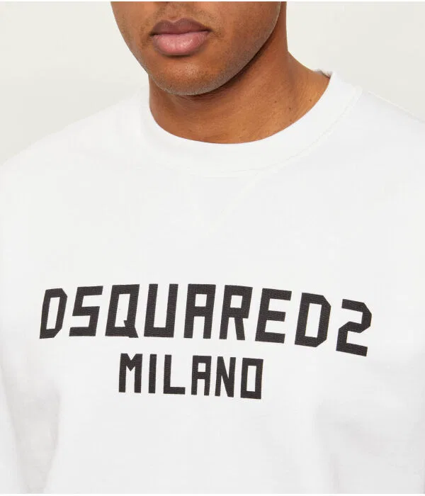 Мужской пуловер с длинным рукавом Dsquared2, белый — фото 4