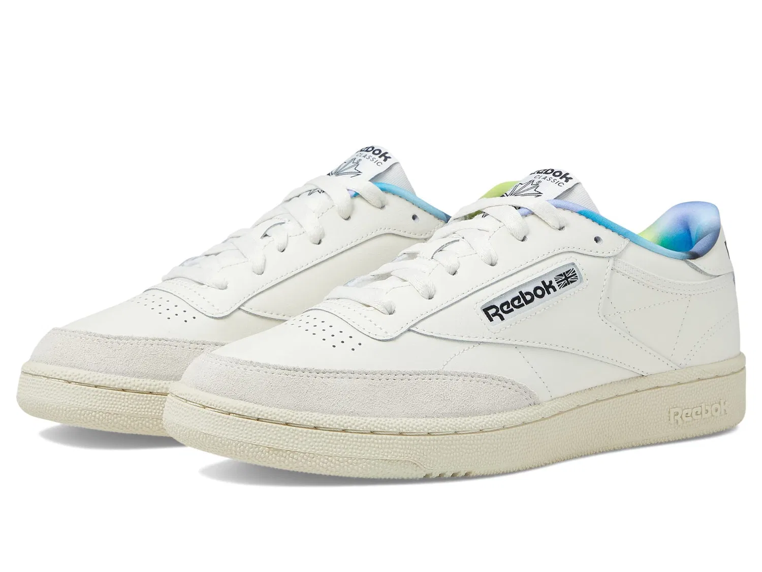 Детские кроссовки для мальчиков с закрытым носком Club C 85 Reebok, Aqua Green Semi Classic Chalk