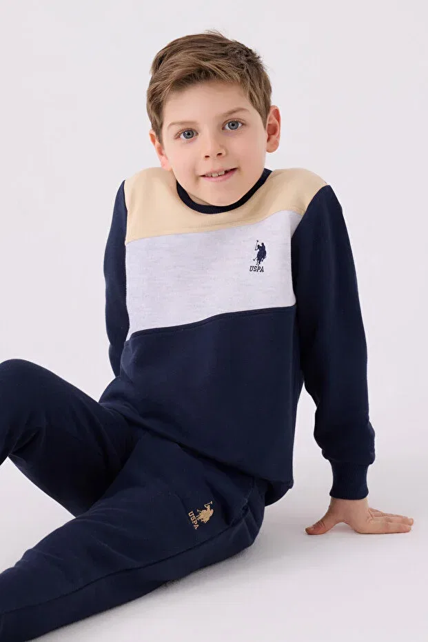 Мужской спортивный костюм с принтом U.S. Polo Assn., Beige — фото 3