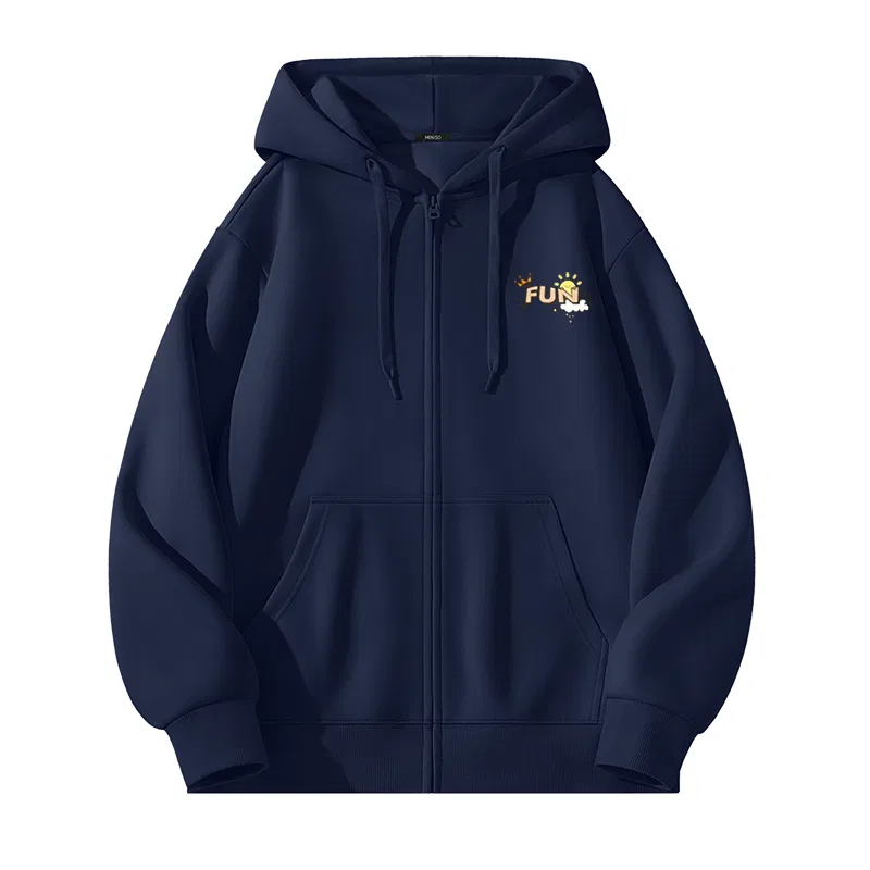 Детская куртка с капюшоном Heavyweight Cardigan MINISO, Navy Blue