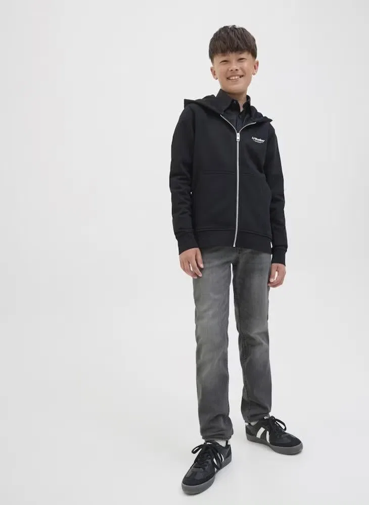Джинсы прямого кроя с пятью карманами JJOriginal Jack & Jones Junior, черный