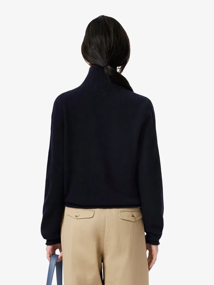 Свитер поло LACOSTE AF4010-55N, кашемировый, серый меланж — фото 3