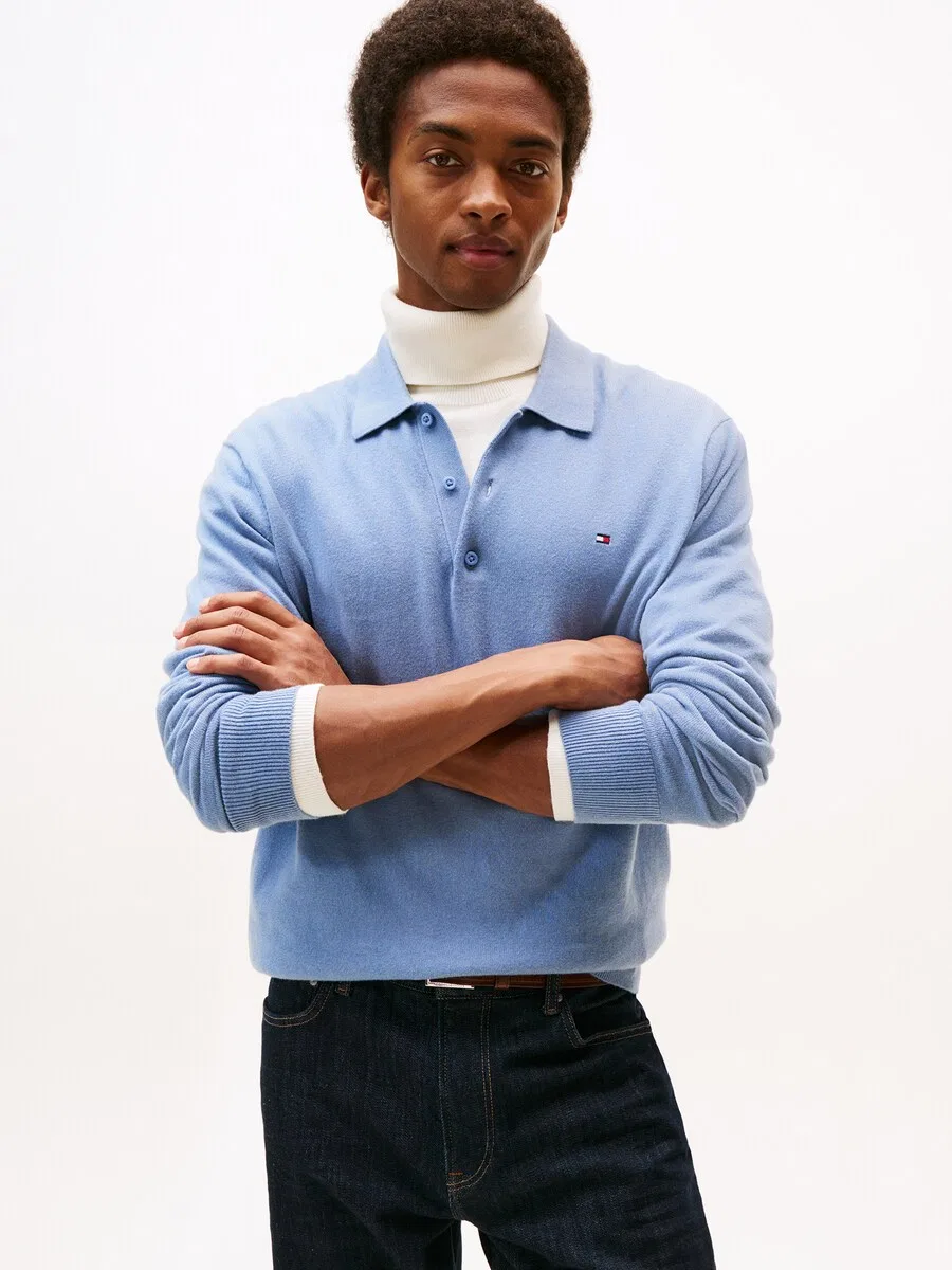 Свитер TOMMY HILFIGER светло-голубого цвета — фото 2