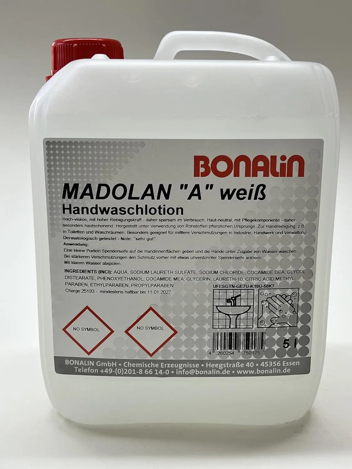 Лосьон для ручной стирки Bonalin, 5 л, White