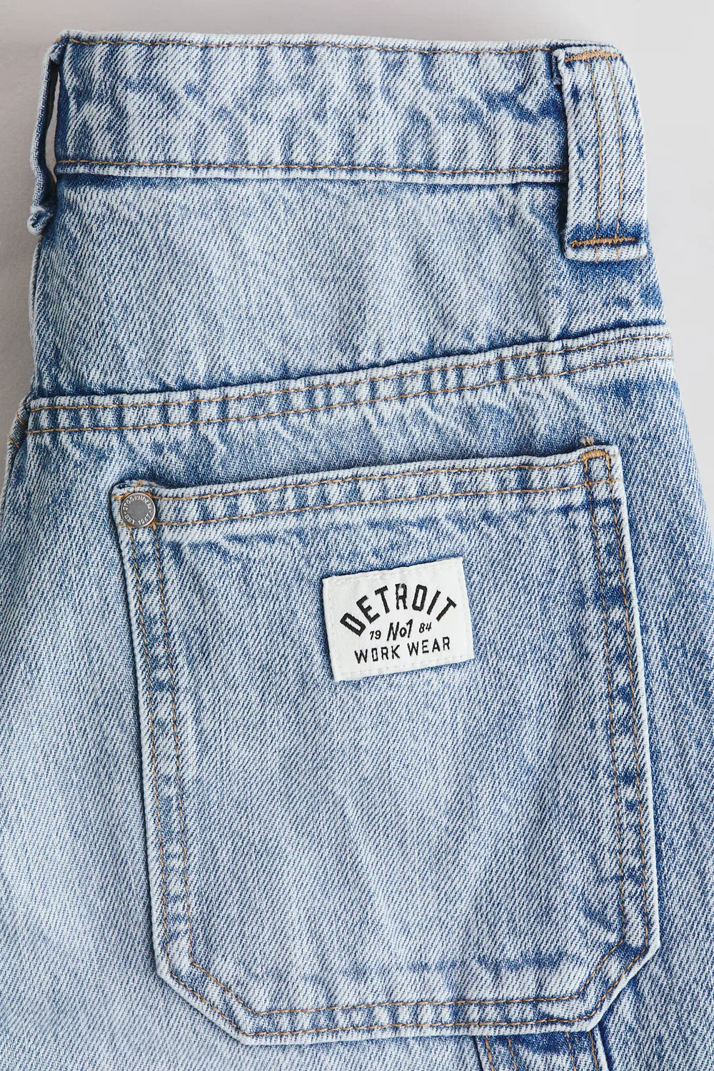Свободные рабочие джинсы H&M, Helles Denimblau — фото 3
