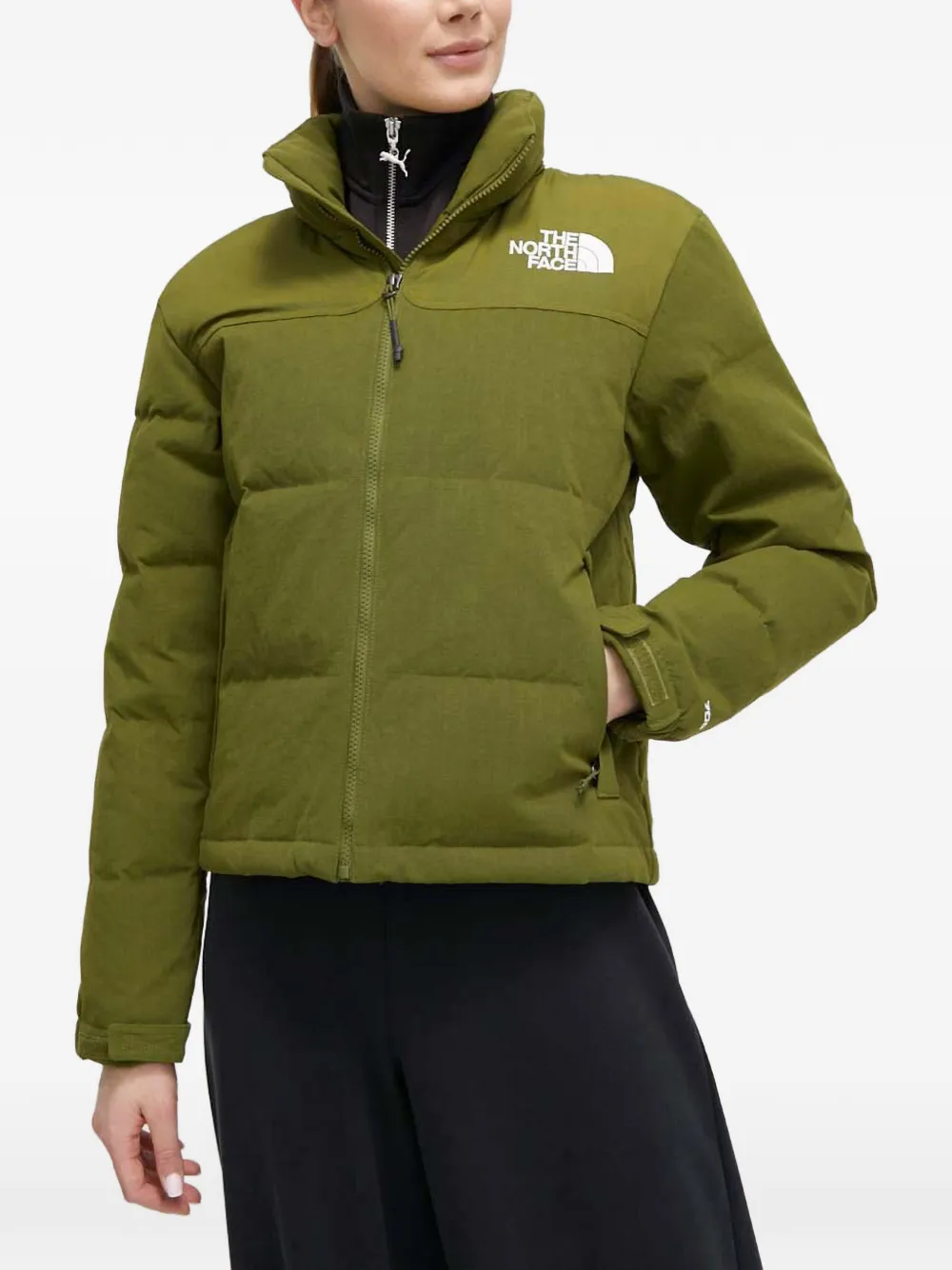 

Стеганая куртка на молнии The North Face, зеленый
