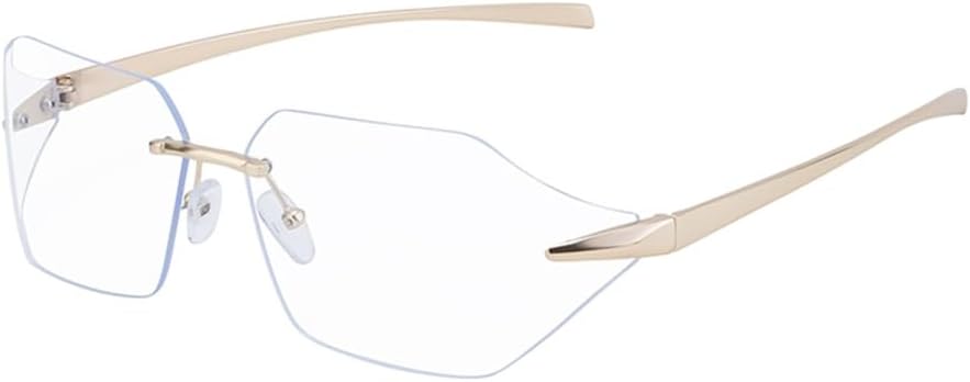 

Маленькие прямоугольные солнцезащитные очки без оправы для мужчин, винтажные солнцезащитные очки без оправы для панк-стиля, очки с защитой от УФ-излучения UV400 MTZJH, C8antibluelight