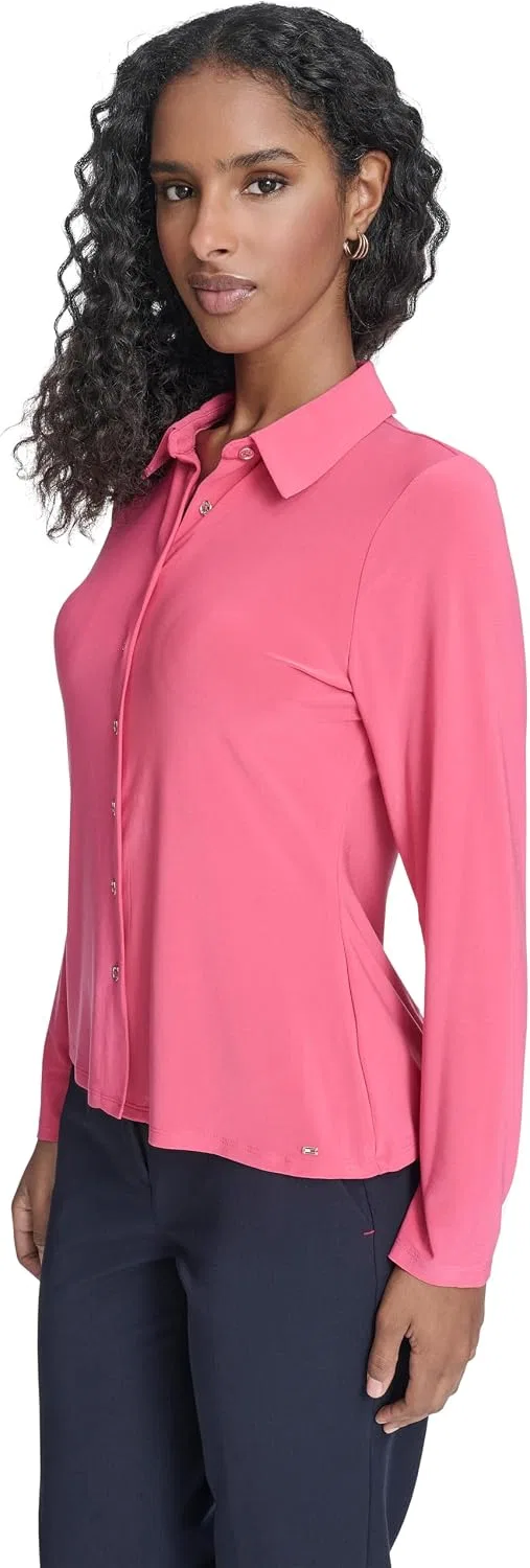 Блуза с длинным рукавом, Softwork Top, Tommy Hilfiger, розовый — фото 3