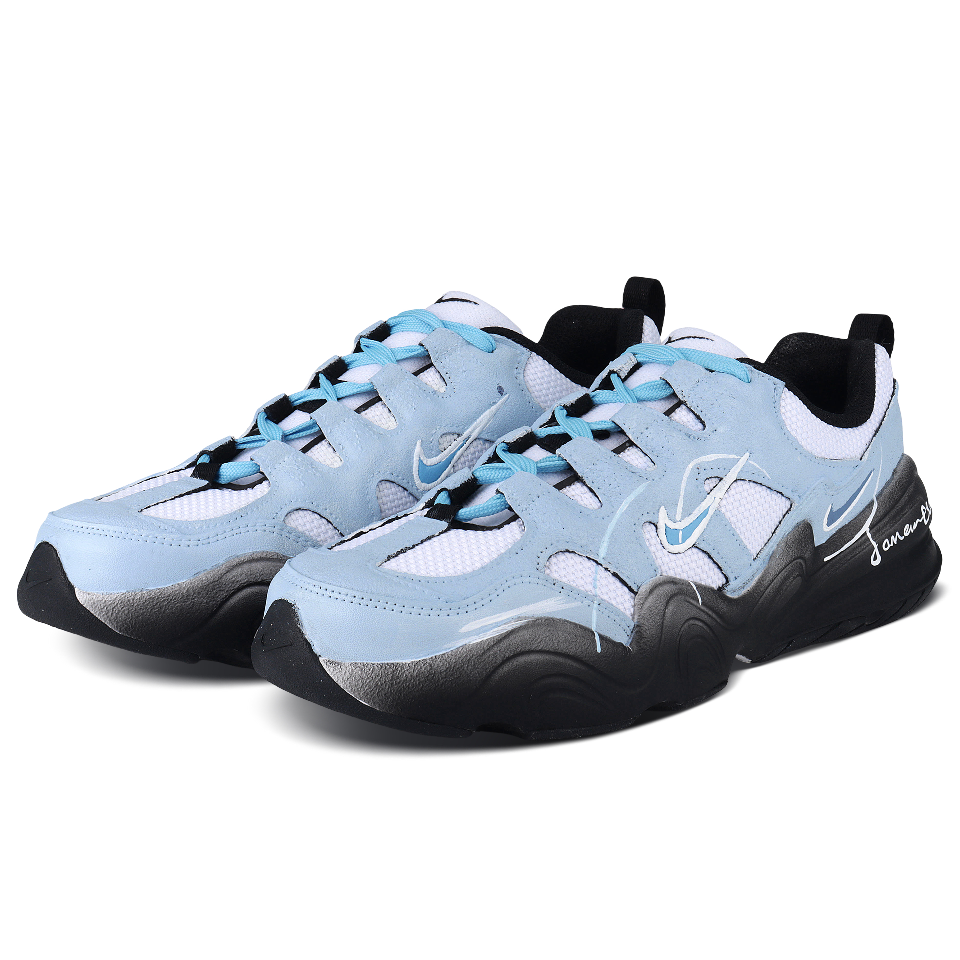 Nike Кроссовки Tech Hera Low top Casual Unisex Blue White — фото 4