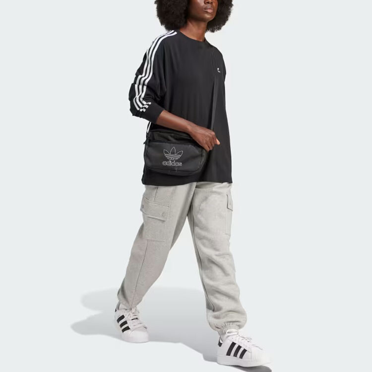 Футболка с тремя полосками, женская, черная Adidas Originals — фото 4
