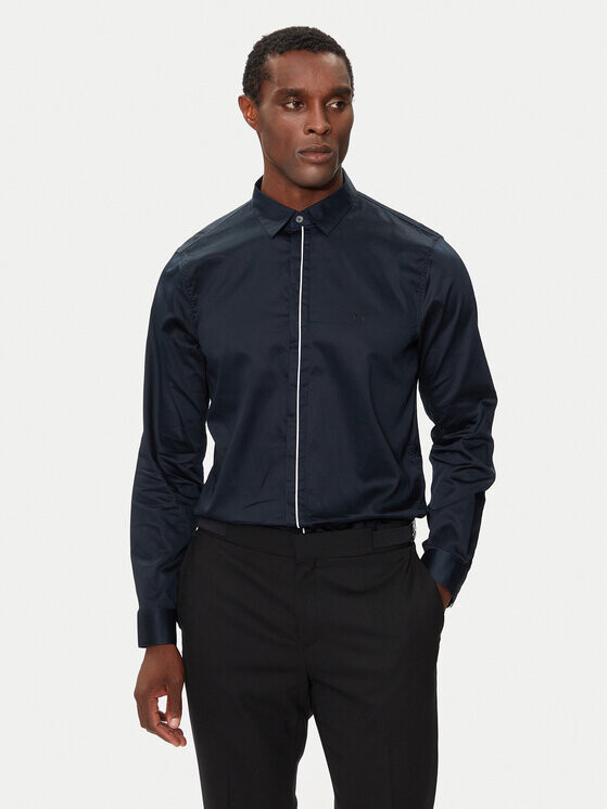 

Рубашка узкого кроя Armani Exchange, синий
