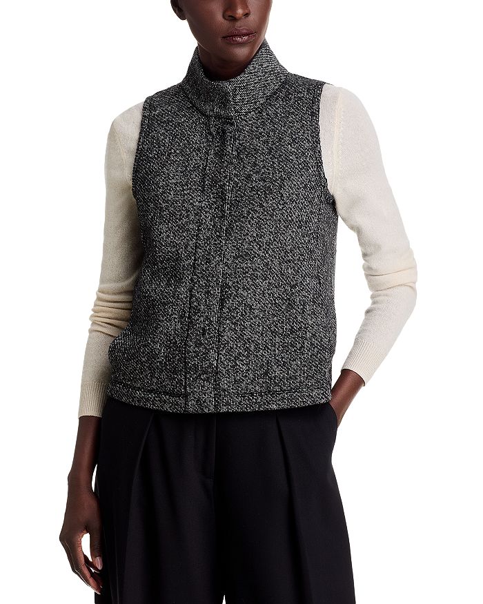 

Жилет с воротником-стойкой Eileen Fisher, черный