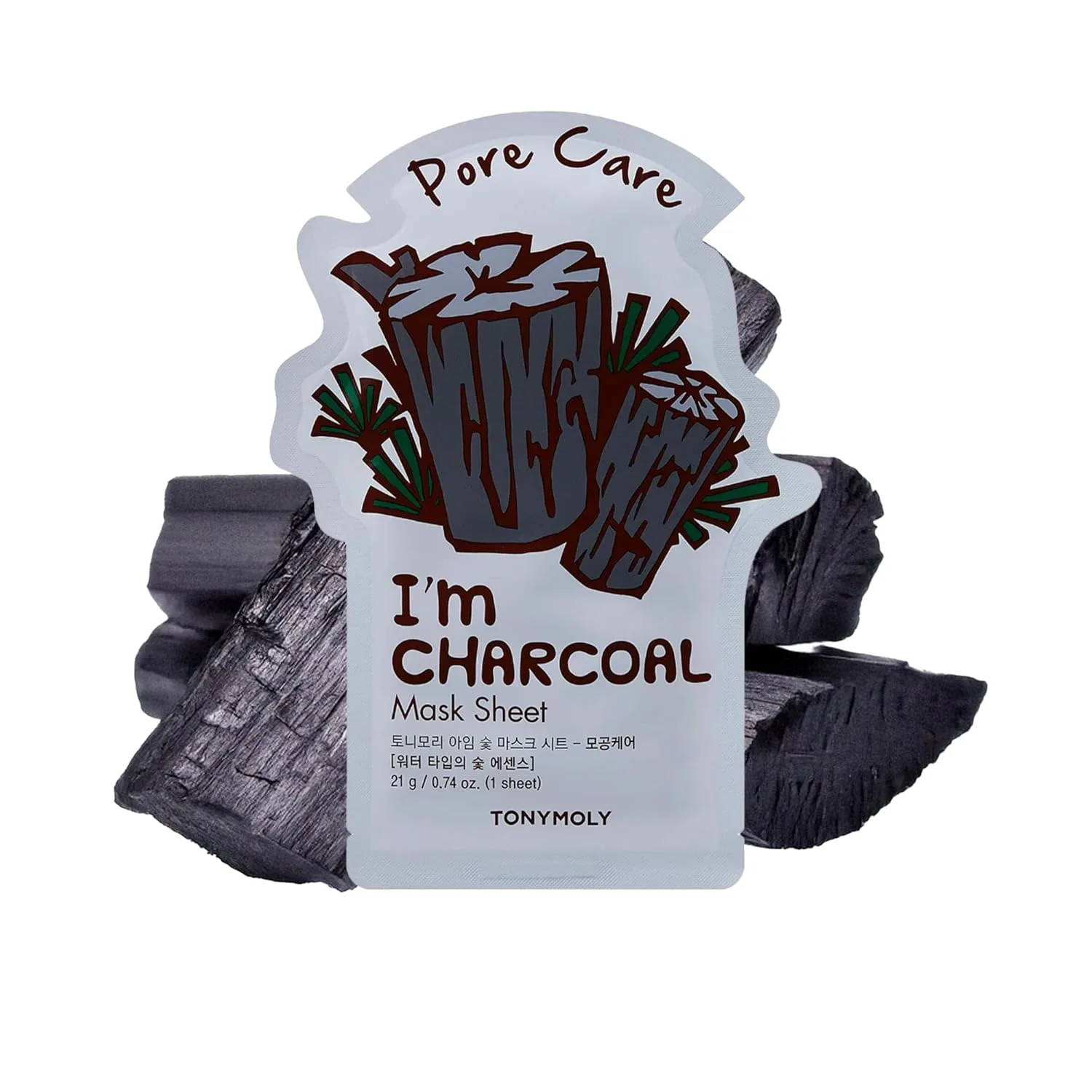Набор TONYMOLY — I’m Real Sheet Mask Set - набор корейских тканевых масок для увлажнения, успокоения и питания кожи 1 штука (1 шт.), Charcoal 1