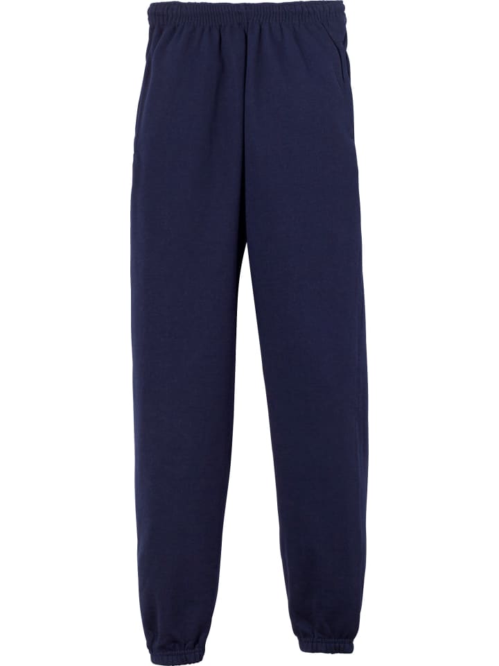 

Спортивные брюки унисекс, длинные, с манжетами, темно-синего цвета. Fruit of the Loom