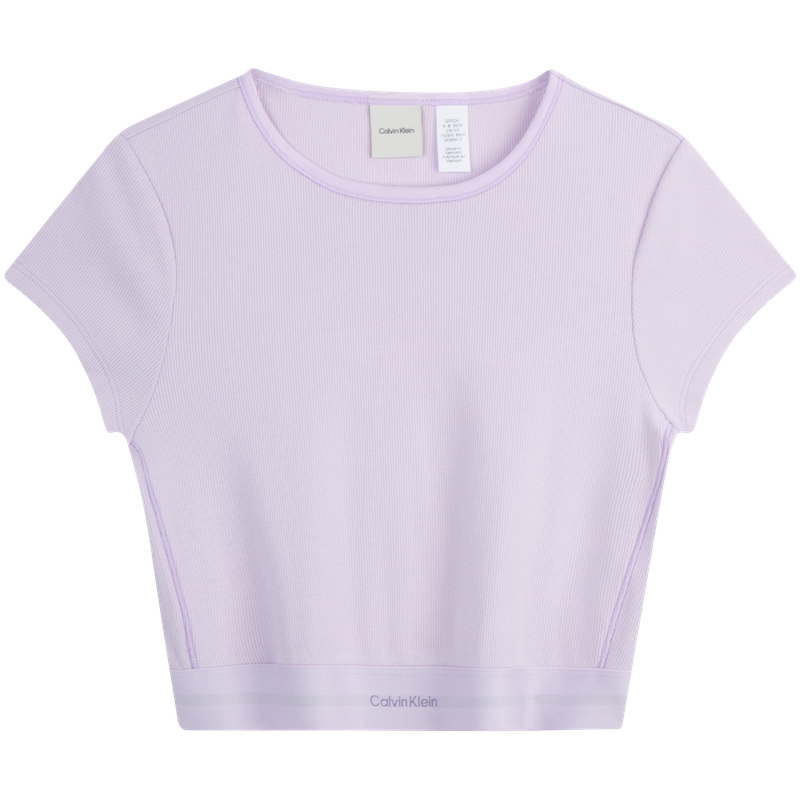 

Женская футболка SS25 Calvin Klein, qx6-светлый quartz фиолетовый