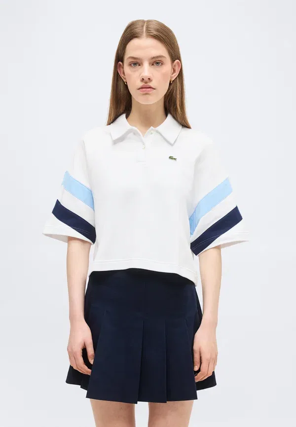 Поло Lacoste, белое, классическое — фото 3