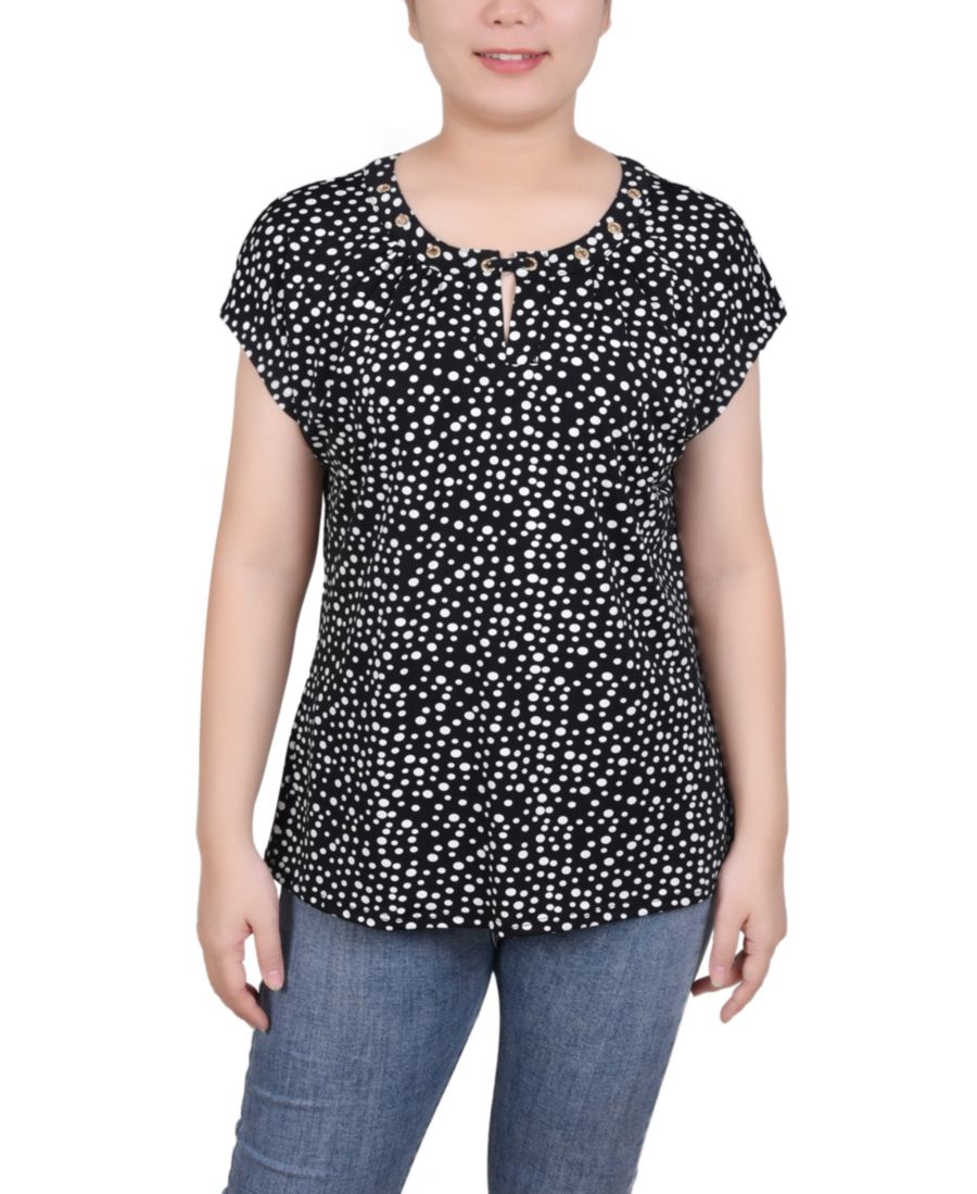 

Женская блузка с удлиненными рукавами и люверсами NY Collection, Nice Icemoon