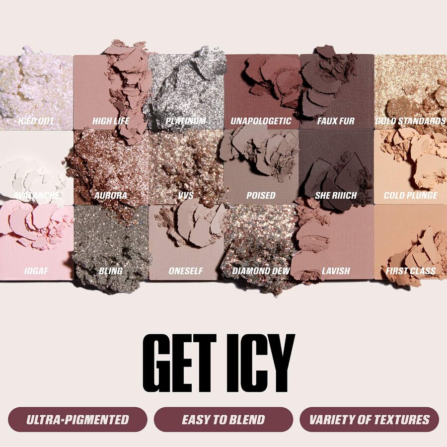 Палитра теней для век Icy Nude HUDA BEAUTY, 0.56 oz /16.1 g, Icy Nude Eyeshadow Palette — фото 4