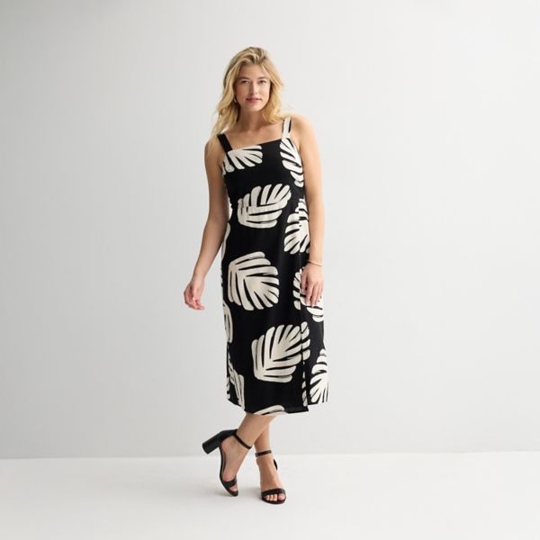 

Женское миди-платье с накидкой Nine West, цвет black tossed palm
