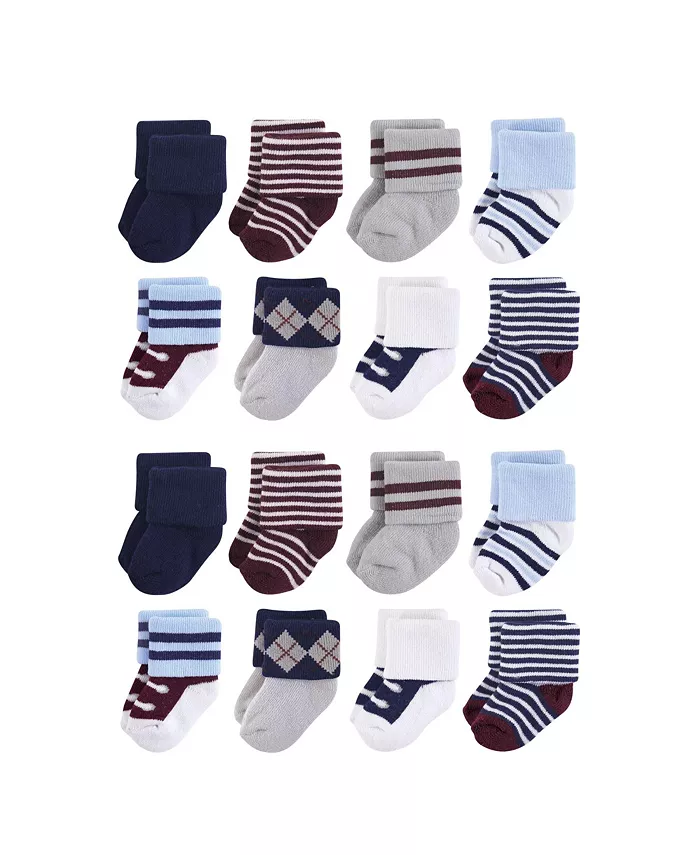 

Детские махровые носки Baby Boys Treasure Cotton Rich Terry, 16 пар Little Treasure, синий
