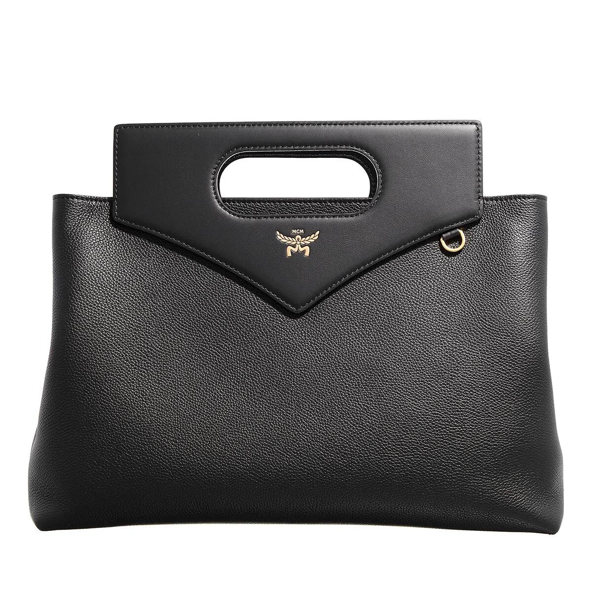 

Большая сумка тоут из мягкой кожи diamond Mcm, черный
