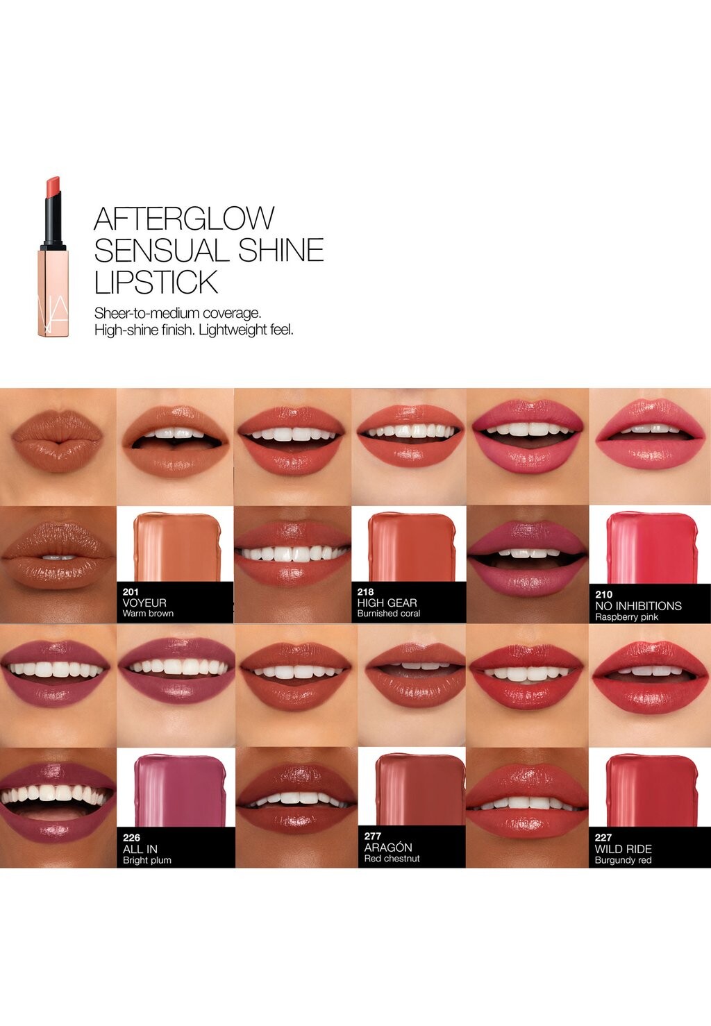 

Губная помада Afterglow Lipstick NARS, красный