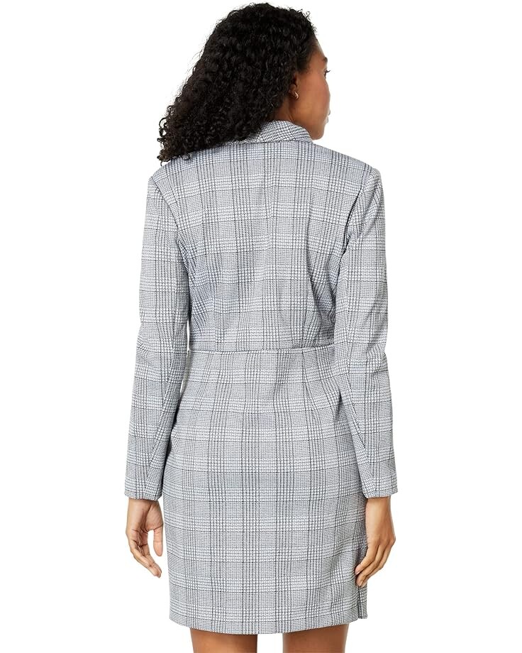 

Платье Donna Morgan Metallic Plaid Blazer Dress, серый/черный