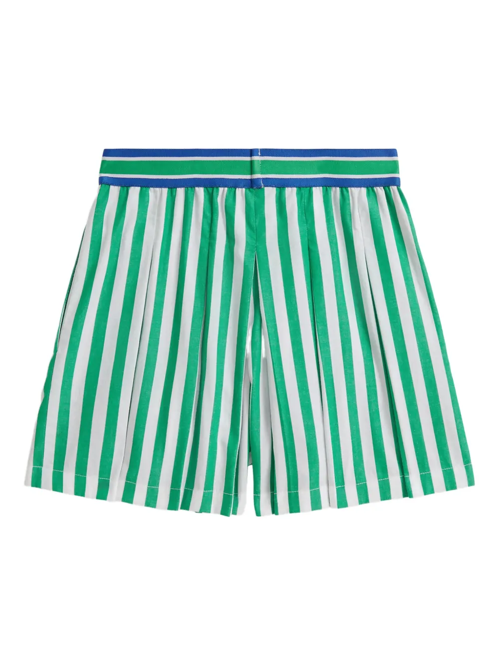 Полосатые шорты со складками Polo Ralph Lauren Kids, зеленый — фото 2