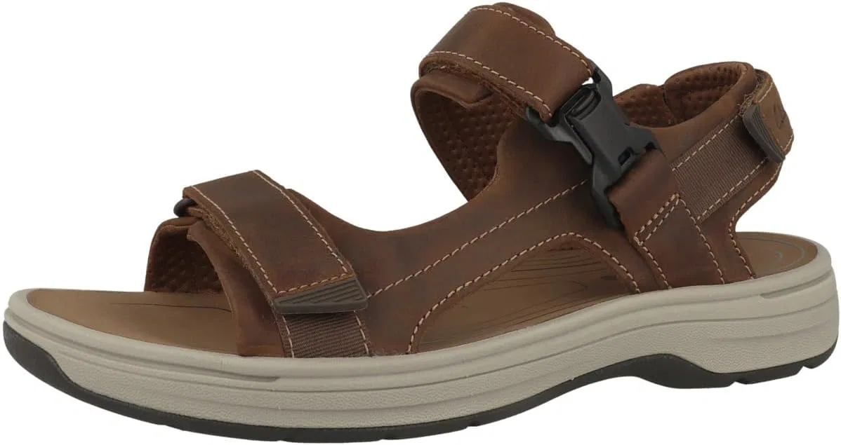 Сандалии Clarks Saltway Edge унисекс, Light Tan Lea — фото 4