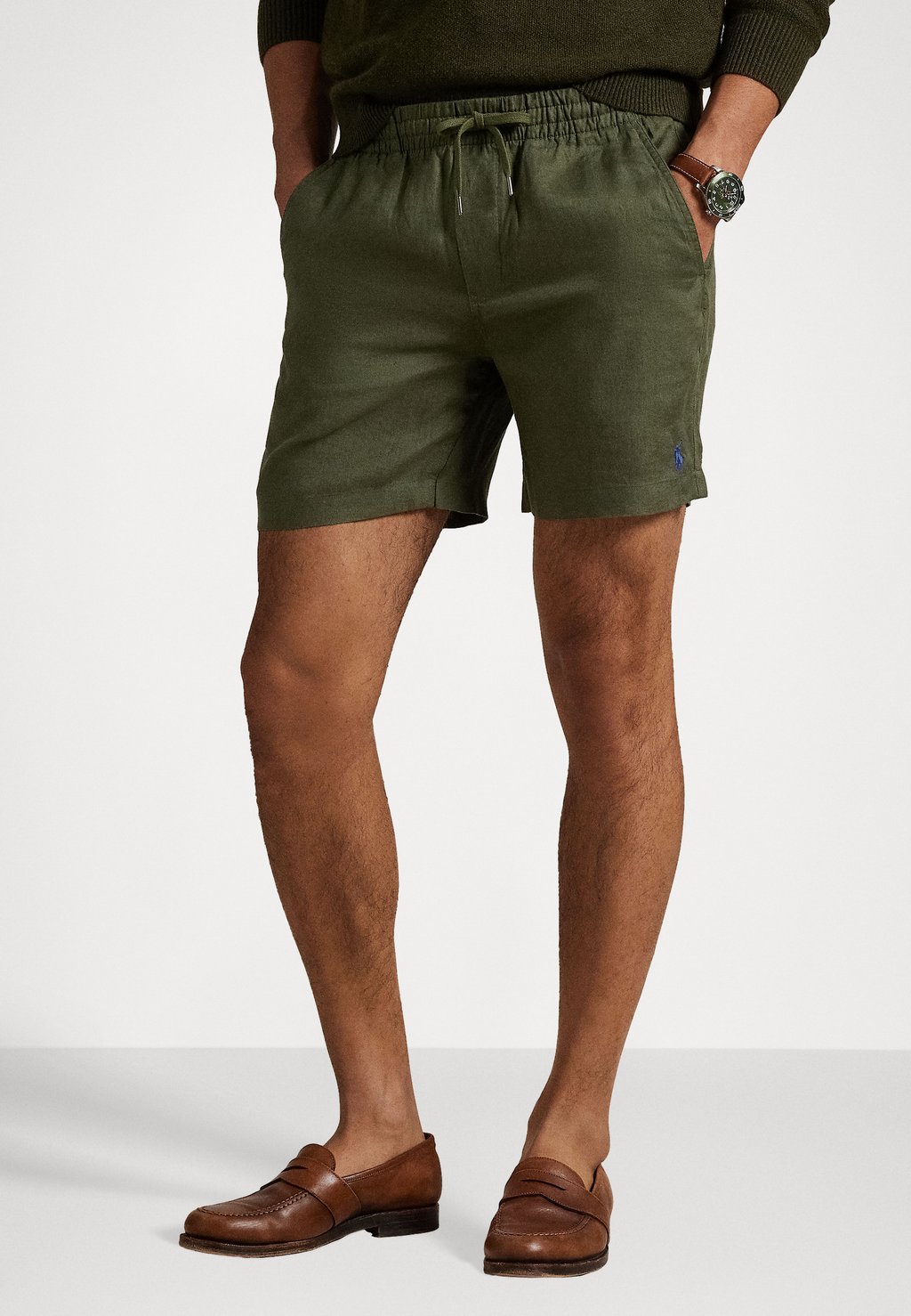 

Шорты POLO PREPSTER LINEN SHORT Polo Ralph Lauren, оливковый