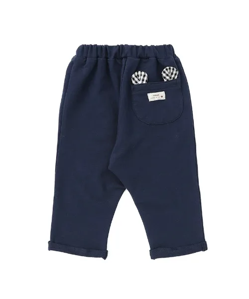 Детские штаны с медвежьими ушками-карманами n.o.u.s Kuma Mimi Pocket Pants коричневые — фото 4