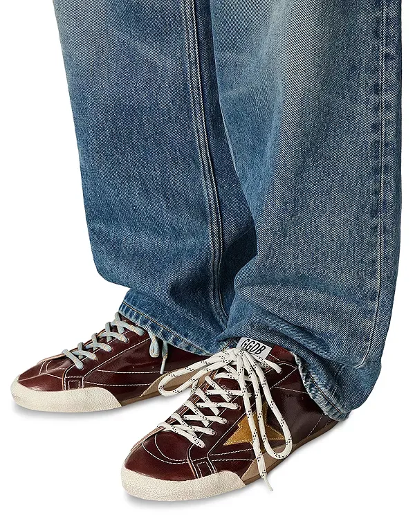 Кроссовки True Star из черной кожи Golden Goose, Burgandy — фото 2
