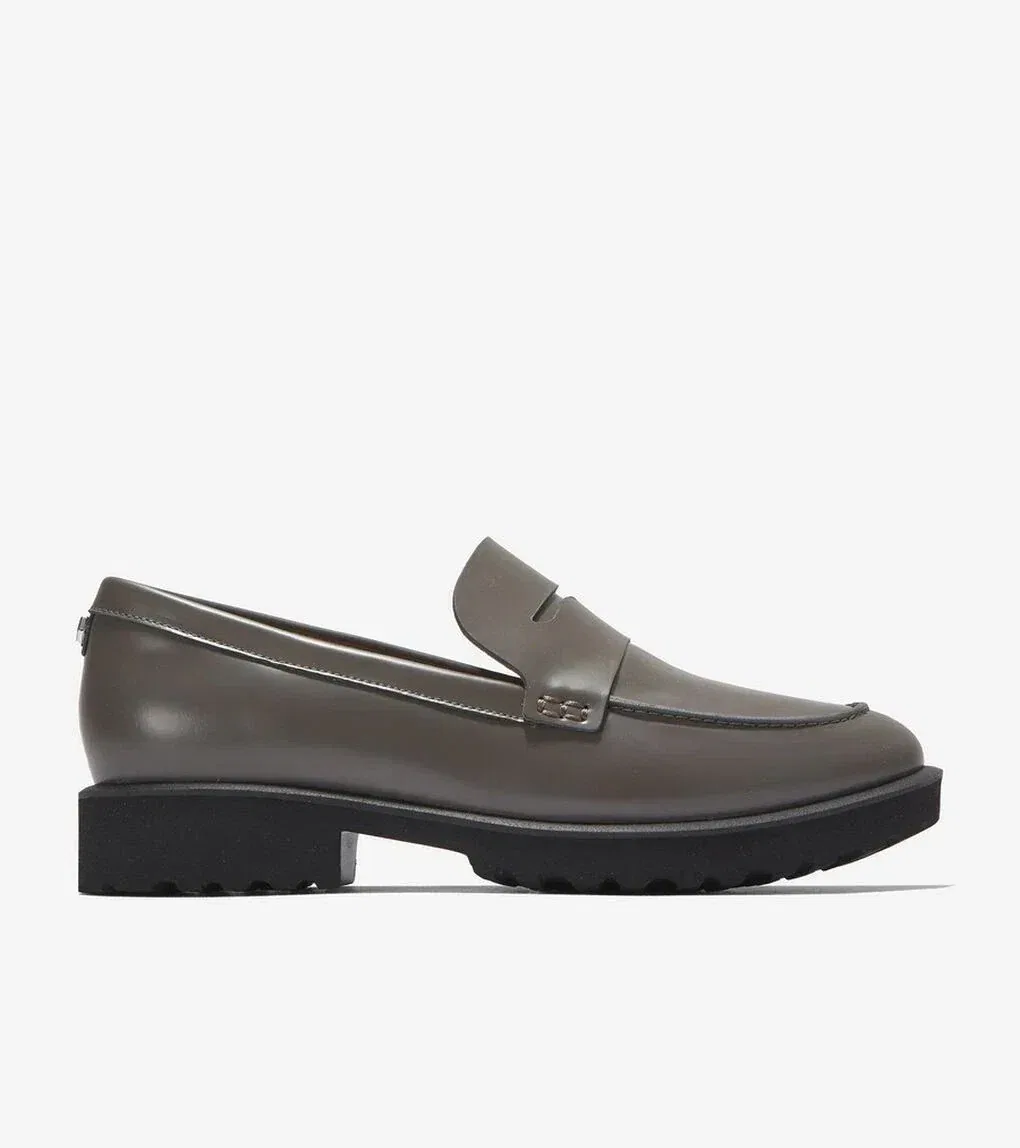 Мужские кожаные лоферы Cole Haan Geneva W29787 серого цвета, модель HTAT531