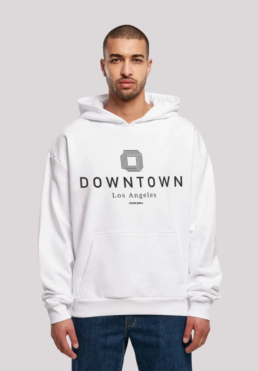 

Толстовка F4NT4STIC "Downtown LA OVERSIZE HOODIE", принт, белый