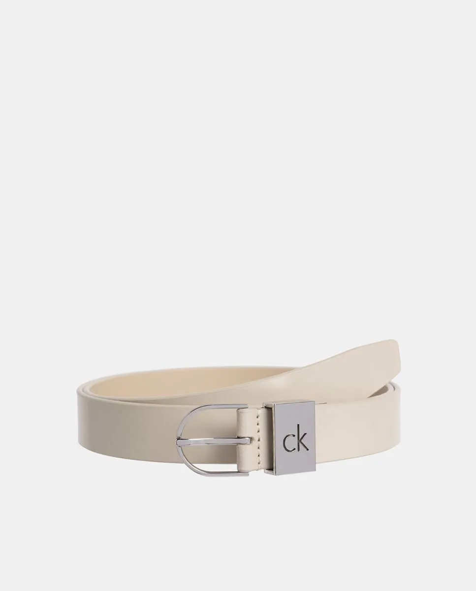 

25мм кожаный ремень Calvin Klein, бежевый
