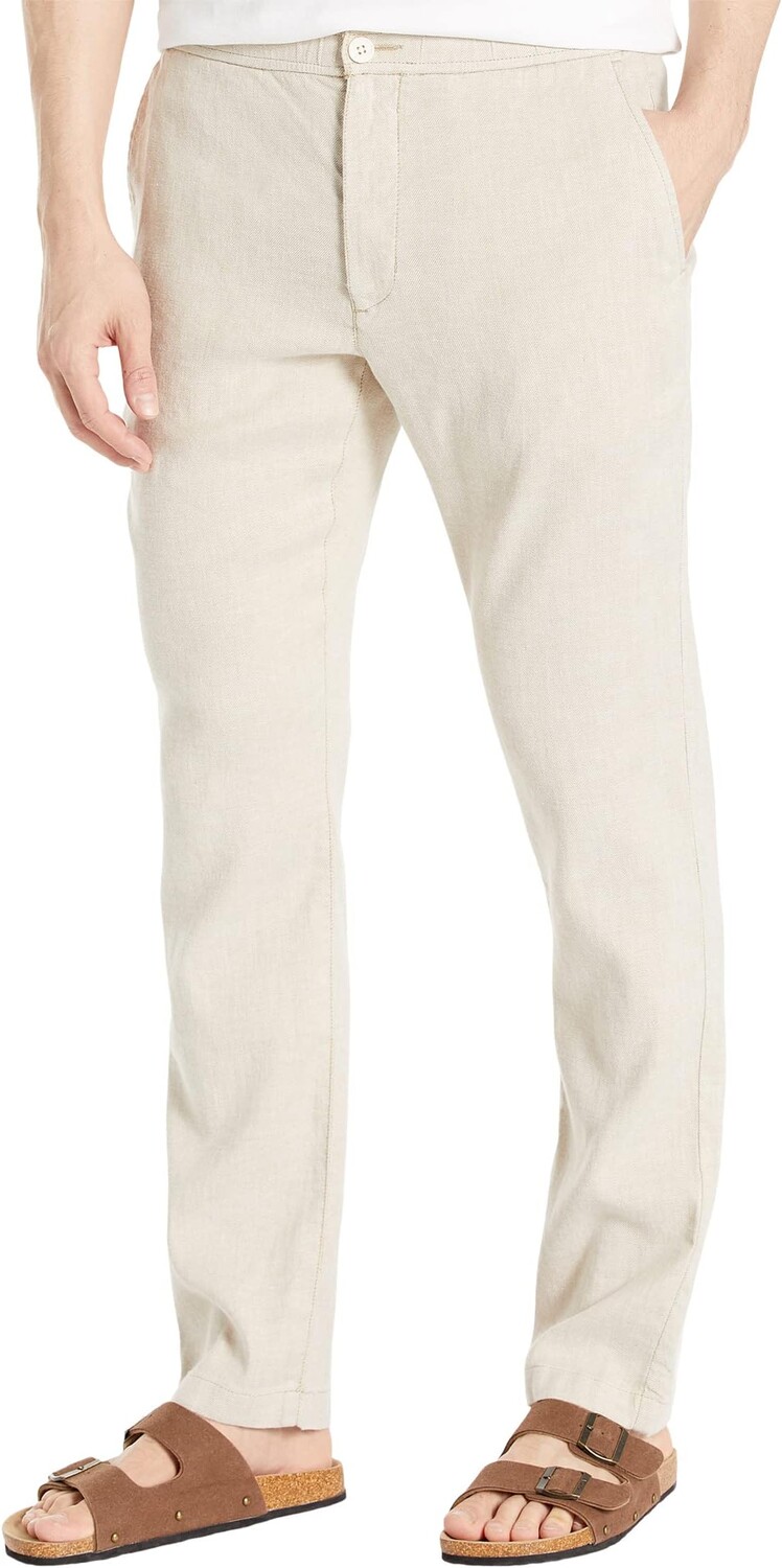 

Пляжные льняные брюки без застежек Tommy Bahama, цвет Stone Khaki
