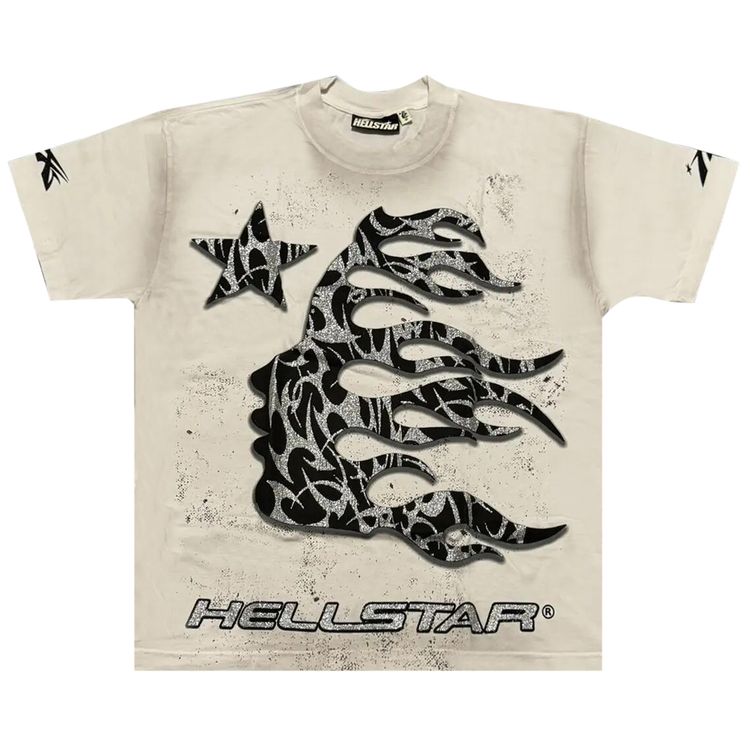 

Футболка Hellstar Thorn Glitter T-Shirt 'Dirty White', белый