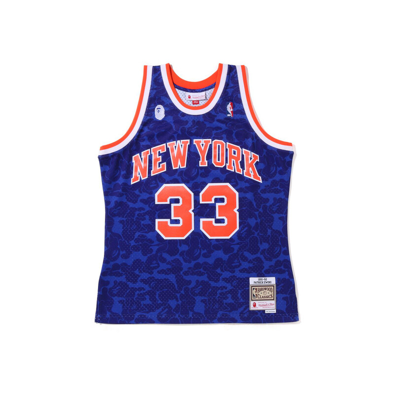 

Баскетбольная майка Bape X Mitchell & Ness для мужчин A Bathing Ape, синий