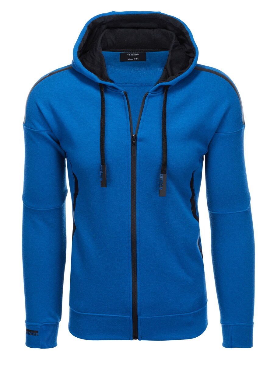 

Толстовка с капюшоном на молнии Ombre Zip-Up Hoodie B1076, синий