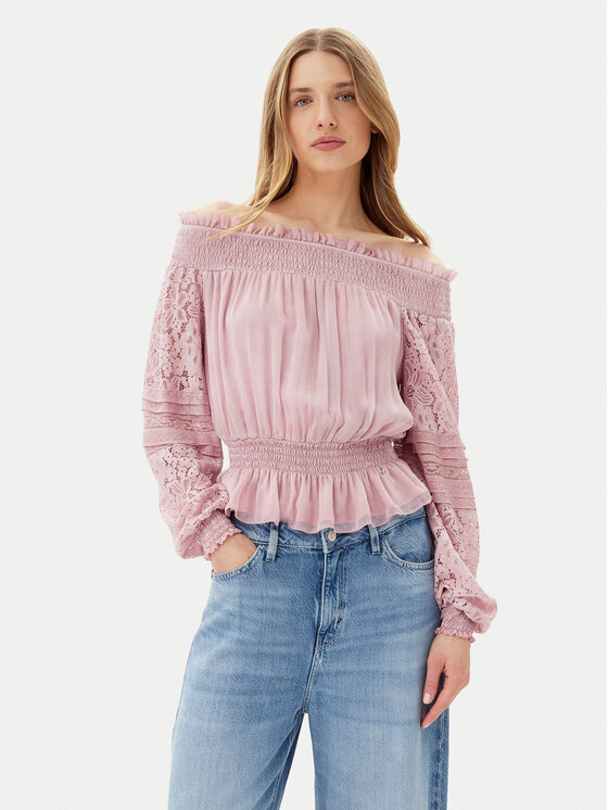 

Блузка обычного кроя W5GH0S WE550 Guess, розовый