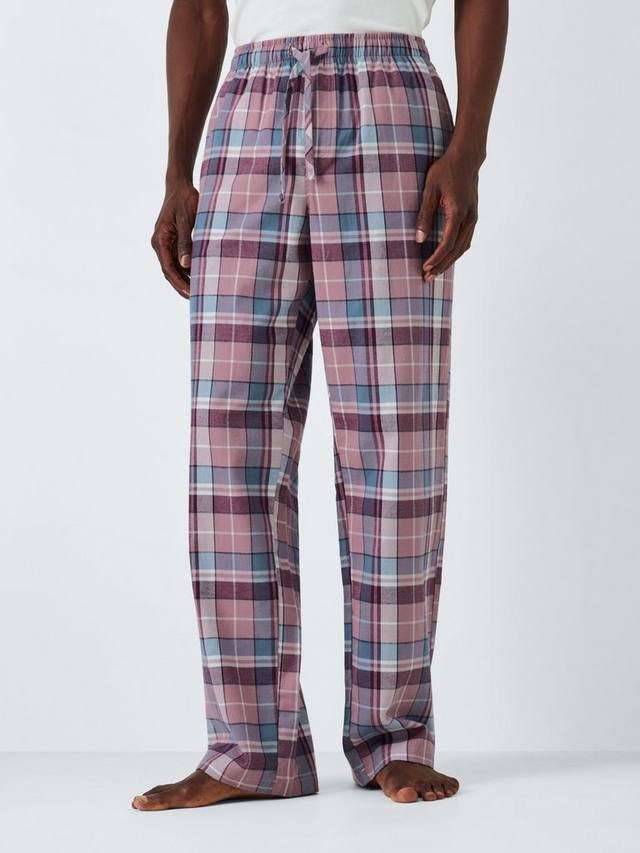 

Пижамные брюки в клетку из органического хлопка John Lewis, цвет Red Berry